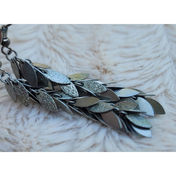 Linear Leaf Drop Earrings - Picture 16 of 17